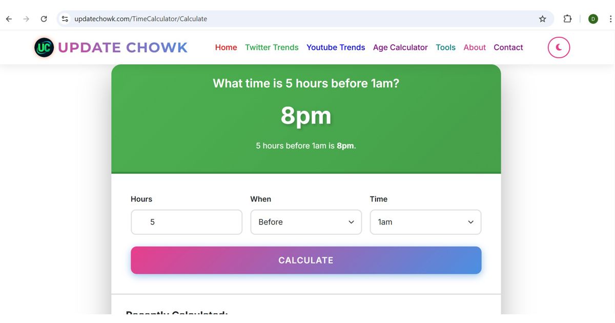 online time calculator