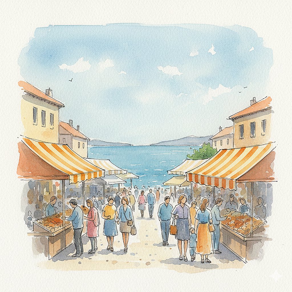 Vibrant Watercolor Sketch